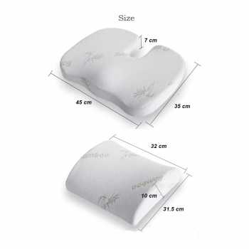 Gambar produk Bamboo Bantal Punggung Orthopedic Memory Foam Slow Rebound Bamboo - INU137