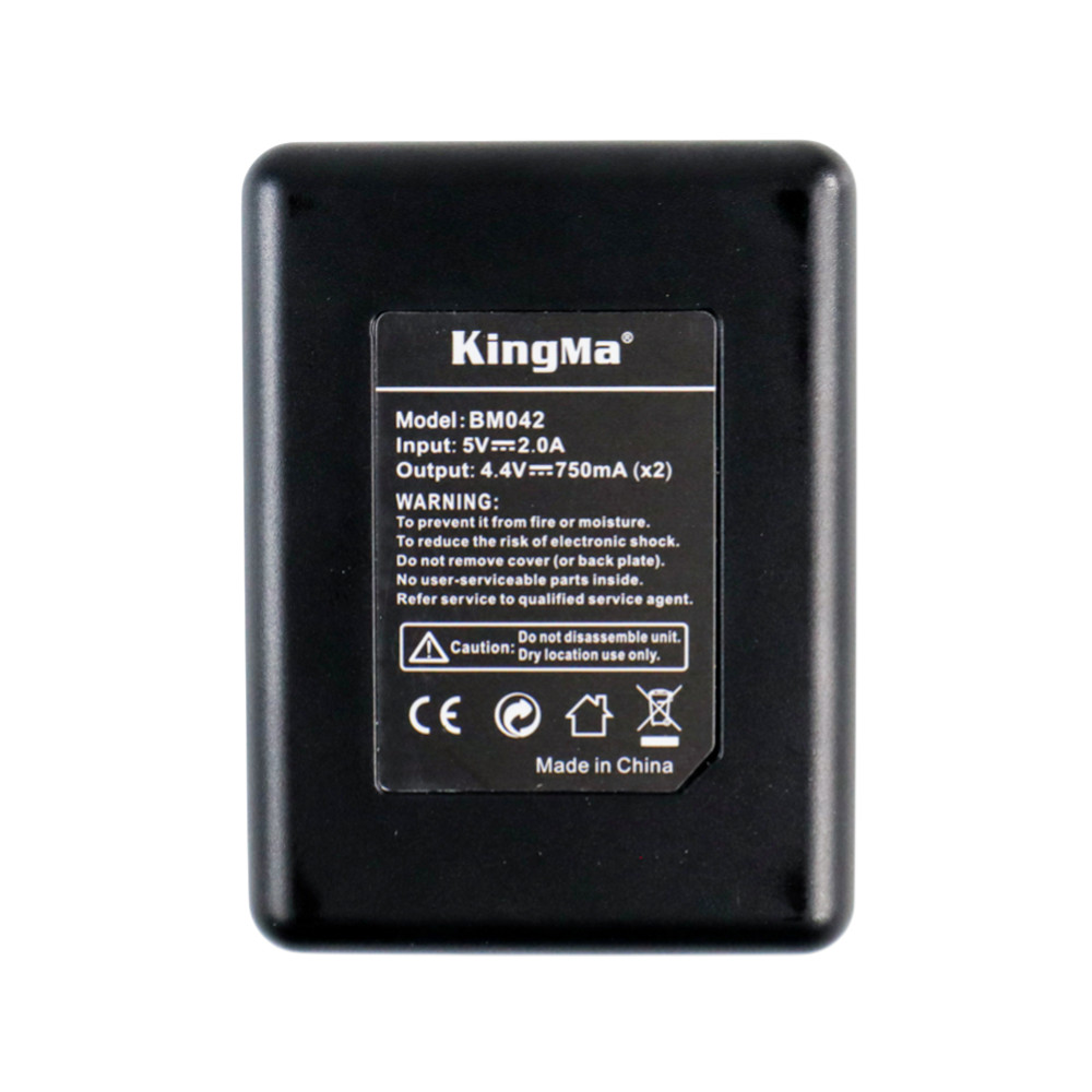Gambar produk KingMa Charger Baterai Micro USB Type C 2 Slot for GoPro Hero 5 - BM042