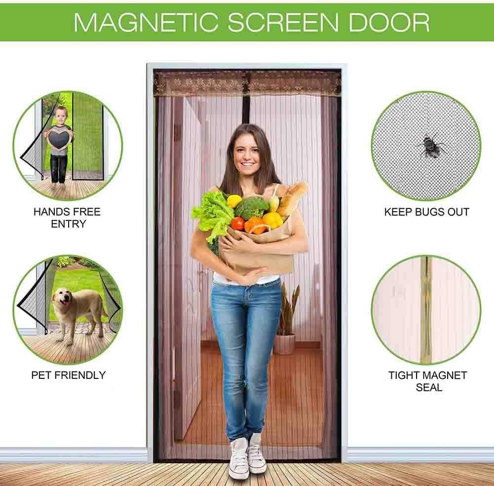 Gambar produk TaffHOME Tirai Pintu Anti Nyamuk Kelambu Magnetic Door 100x210cm - CNY-121