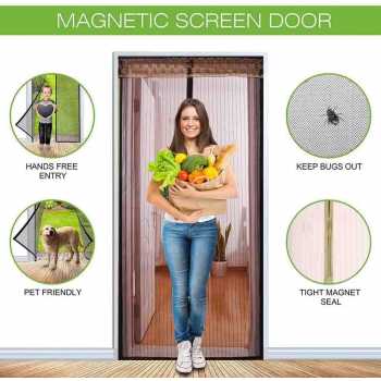 Gambar produk TaffHOME Tirai Pintu Anti Nyamuk Kelambu Magnetic Door 100x210cm - CNY-121