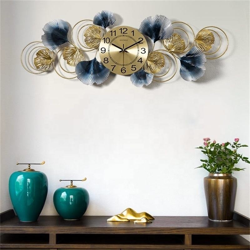 Gambar produk TaffHOME Jam Dinding Dekorasi Quartz Decoration Luxury European Style Horizontal - 2077-9135