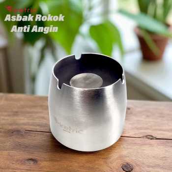 Firetric Asbak Rokok Anti Angin Cone Cylinder Stainless Steel - ZJ38100