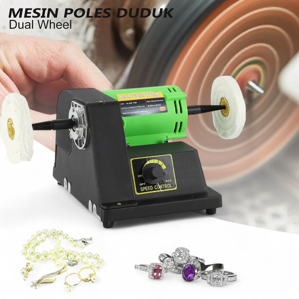 Gambar produk BAOSHISHAN Mesin Poles Duduk Dual Wheel Polishing Machine 220V 900W - BG-3119D