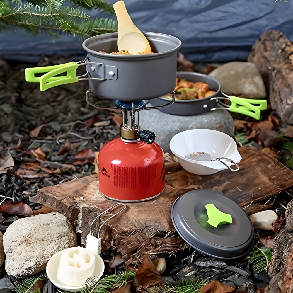 Gambar produk AstaGear Alat Masak Outdoor Camping Nesting Cooking Aluminium 7 in 1 - DS-308