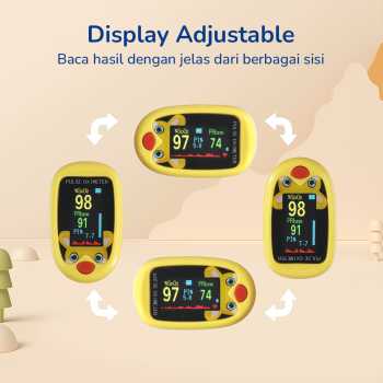 Gambar produk AIQUE Fingertip Pulse Oximeter Alat Ukur Saturasi Oksigen Darah Anak - AQ219
