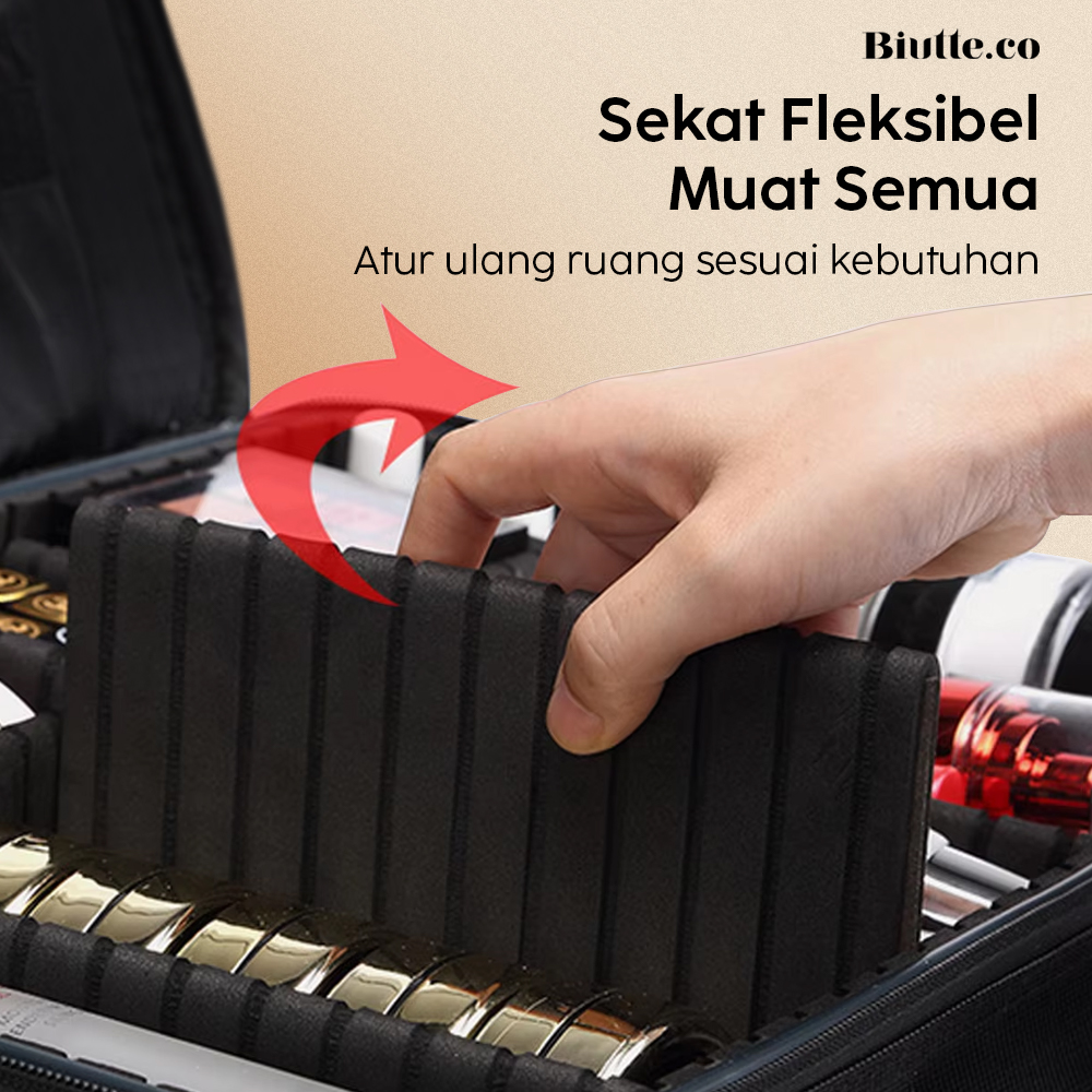 Gambar produk Biutte.co Tas Kosmetik Make Up Travel Organizer Bag Wanita 40x29x14cm - X3235