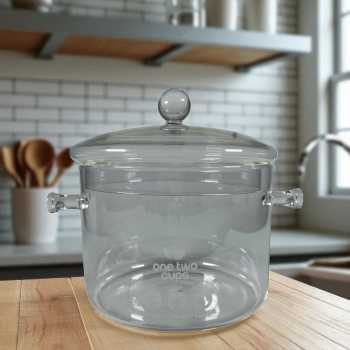 Gambar produk One Two Cups Panci Kaca Glass Cooking Pot Tahan Panas Api 16cm - YWJ-1265