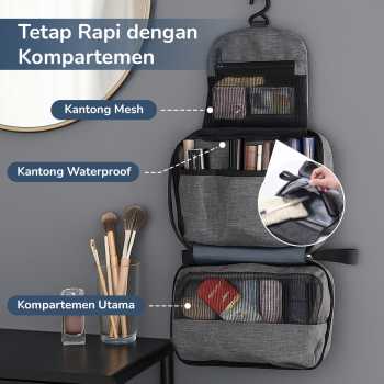 Gambar produk QEHIIE Hanging Travel Bag Folding Organizer Tas Lipat Multi Layer - QE24
