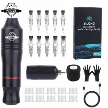 Gambar produk PESLIEF Mesin Tato Tattoo Embroidery Machine Kit 1300mAh 12000 RPM - P120