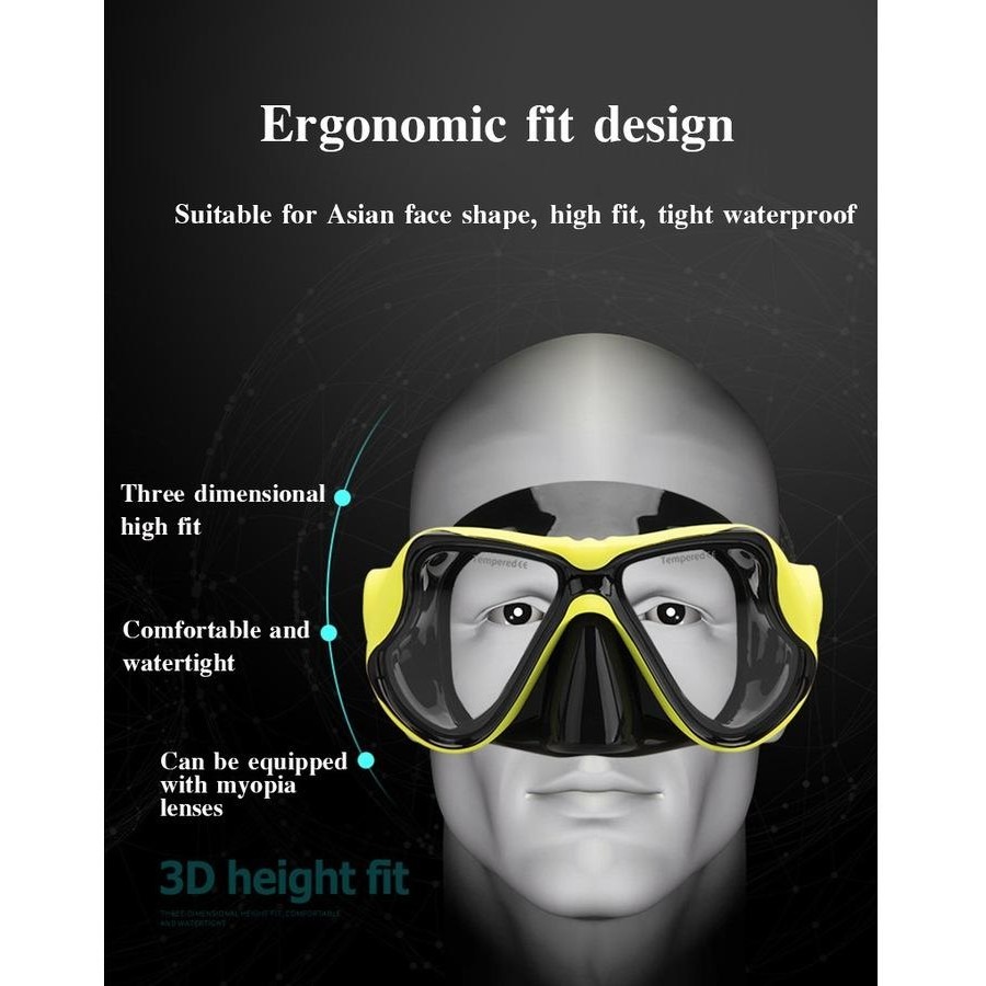 Gambar produk UVO Kacamata Selam Snorkeling Diving Googgles Anti Fog - U-88