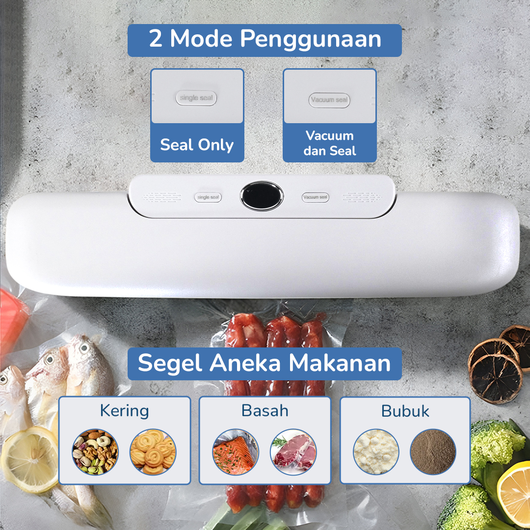 Gambar produk TFALO Alat Vakum Makanan Vacuum Sealer Packaging Machine with Bag - FK-7912