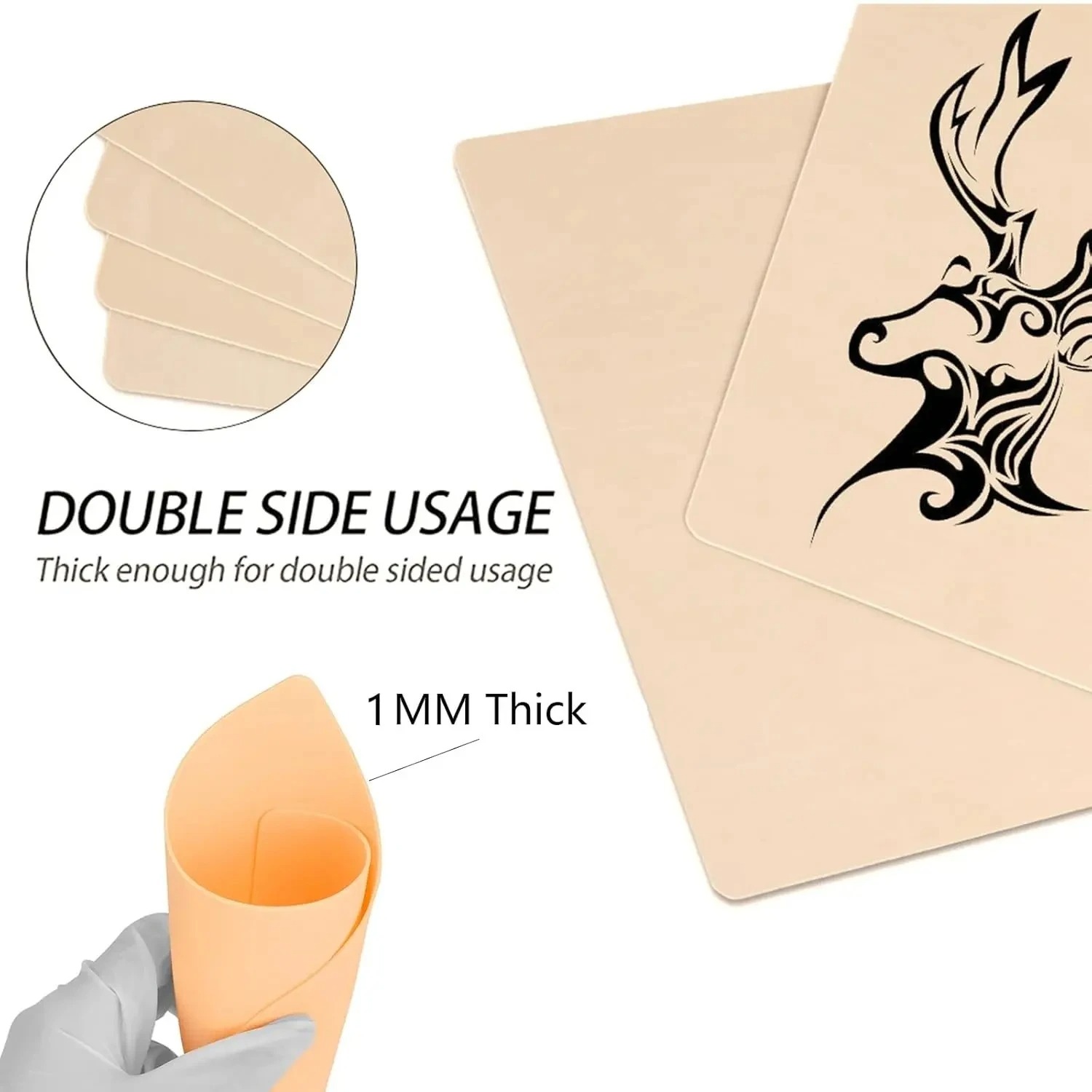 Gambar produk SHINA Kulit Sintetis Latihan Tato Pemula Practice Skin Tattoo 10 PCS - SH93