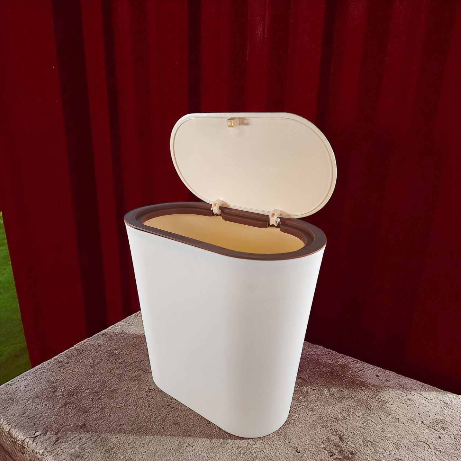 Gambar produk SONGYA Tempat Sampah Minimalis Trash Bin Press Type with Lid - SY-E25201
