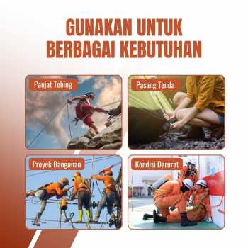 Gambar produk RayMING Tali Outdoor Darurat Panjat Tebing Survival Fire Rope 20M - RM-20