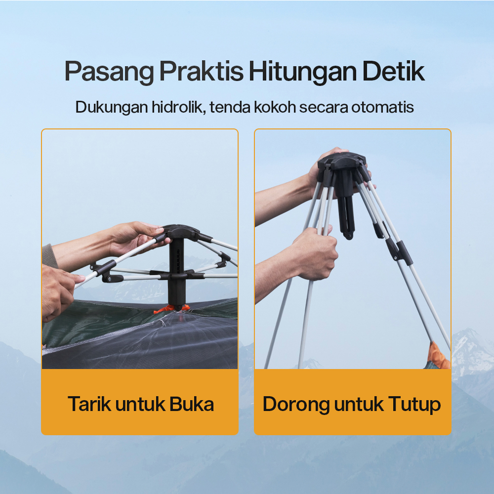 Gambar produk WolFAce Tenda Camping Lipat Otomatis 3-4 Orang Single Layer Waterproof - SMF828
