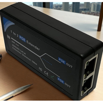 Gambar produk HKBTM POE Extender 2 Port Output LAN Cables 100Mbps 100M - HK453
