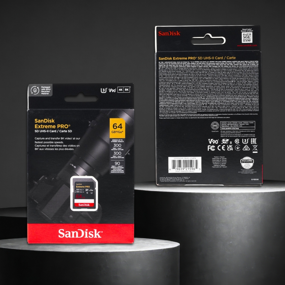 Gambar produk SanDisk Extreme Pro SDXC UHS-II Card U3 Class 10 300MB/s 64GB - SDSDXDM