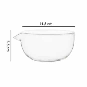 Gambar produk COOKYU Mangkuk Teh Chawan Kaca Transparent Japanese Matcha Bowl 500ml - CO7