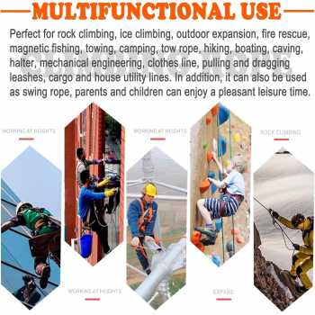 Gambar produk HIWALKE Tali Panjat Tebing Climbing Rope Outdoor Darurat 12mm 30M - HW13