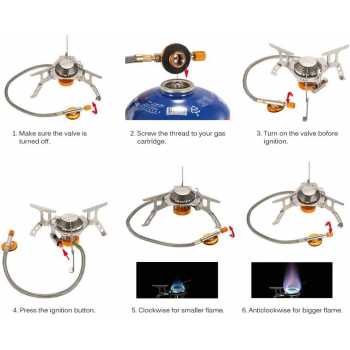 Gambar produk Kompor Gas Portable Lipat Outdoor Ultralight Camping Stove - AT6303