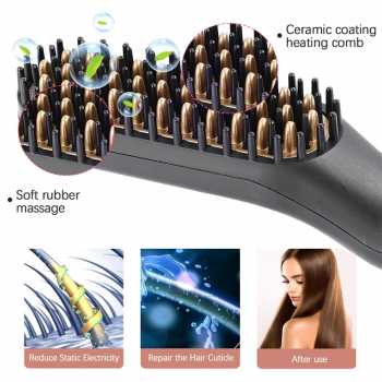 Gambar produk SHIZA Catokan Sisir Jenggot Pelurus Rambut Straightening Styling Comb - AO-030