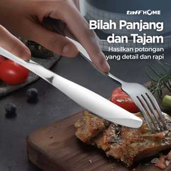 Gambar produk TaffHOME Pisau Makan Gerigi Stainless Steel 401 Dinner Knife 23x2cm - 401SS