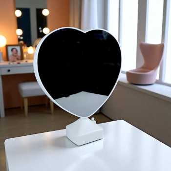 Gambar produk LOX Cermin Make Up Heart Shaped Magic Mirror Table LED - L-223