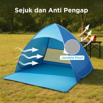 Gambar produk Top Lander Tenda Camping Lipat Otomatis 2-4 Orang Single Layer - TL9