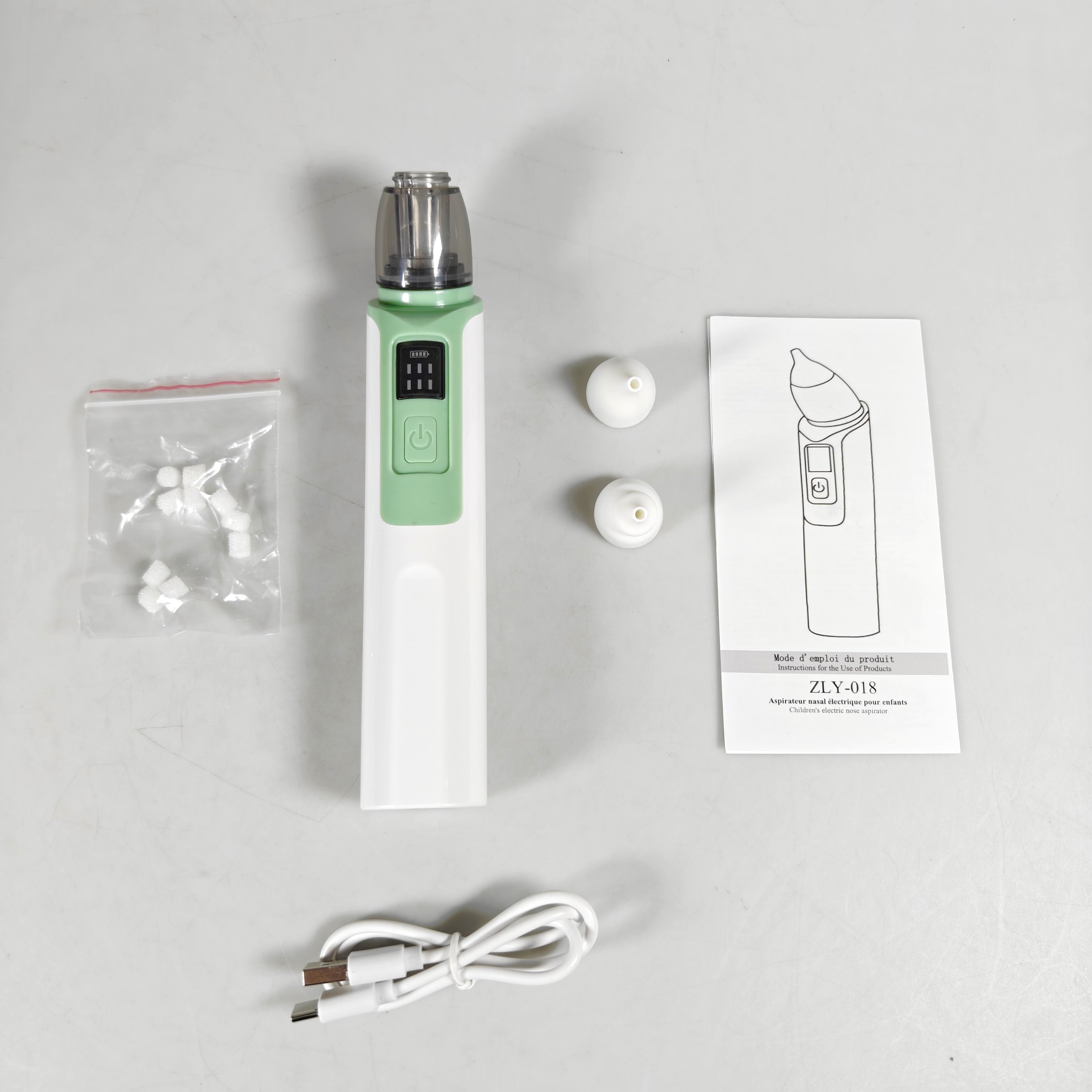 Gambar produk TaffOmicron Baby Nasal Aspirator Alat Penyedot Ingus 6 Level 500mAh - ZLY-018