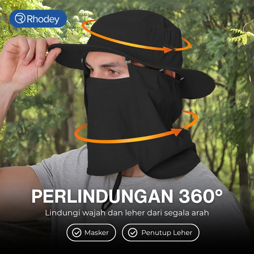 Gambar produk Rhodey Topi Rimba Outdoor Anti UV Waterproof Boonie Hat Polyester - GL001