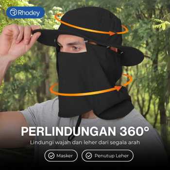 Gambar produk Rhodey Topi Rimba Outdoor Anti UV Waterproof Boonie Hat Polyester - GL001