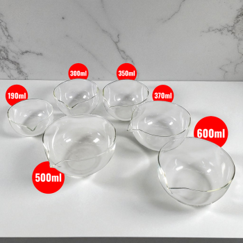 Gambar produk COOKYU Mangkuk Kaca Chawan Matcha Japanese Tea Bowl Glass Transparent 600ml - CO7