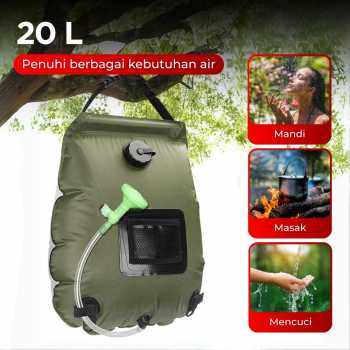 Gambar produk Sgreen Kantong Air Mandi Portable Large Opening Camping Shower Bag 20L - SG-01