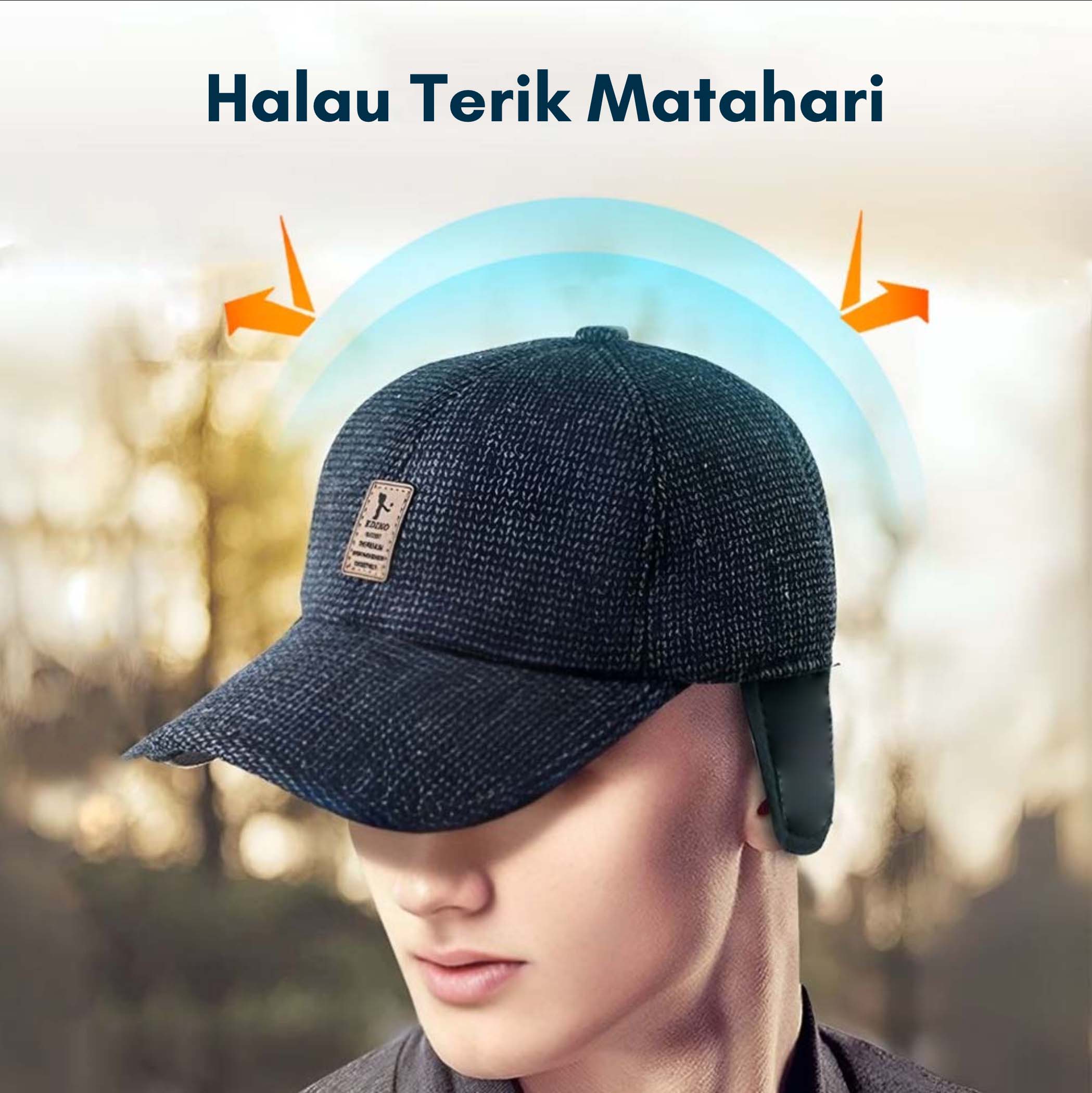 Gambar produk EDIKO Topi Baseball Unisex Cap Ear Warm Protection Penutup Telinga - K515