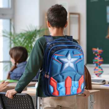 Gambar produk JINMA HONGJIA Tas Sekolah Anak Karakter Kartun Captain America S - KKH001