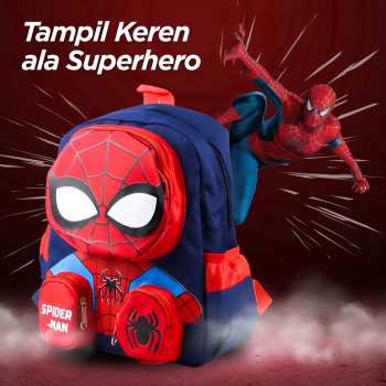 Gambar produk Zihui Tas Ransel Anak Sekolah Backpack Karakter Superhero SpiderMan 3D - 6388