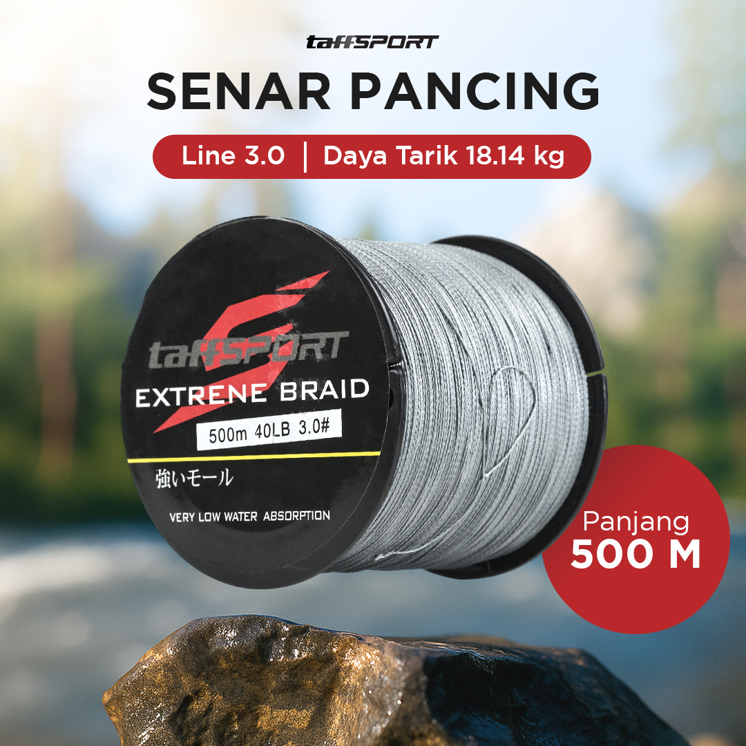 Gambar produk TaffSPORT Senar Benang Tali Pancing Extreme Braid 3.0 500M - FM-PEL