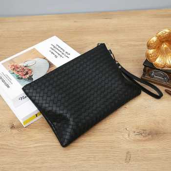 KIET Tas Genggam Kulit Motif Anyam Kulit Leather Clutch Bag - KT1912