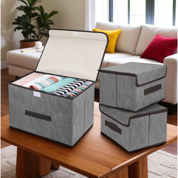 Gambar produk DIMJ Kotak Penyimpanan Pakaian Box Organizer with Flip-Top Lid Small - G601