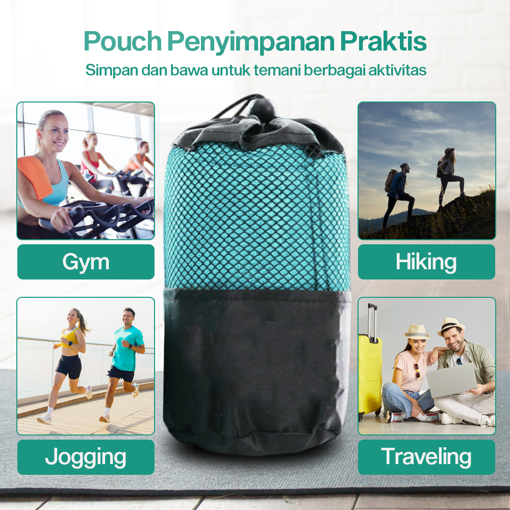 Gambar produk Handuk Microfiber Quick Dry 100x30cm with Storage Bag - W-580
