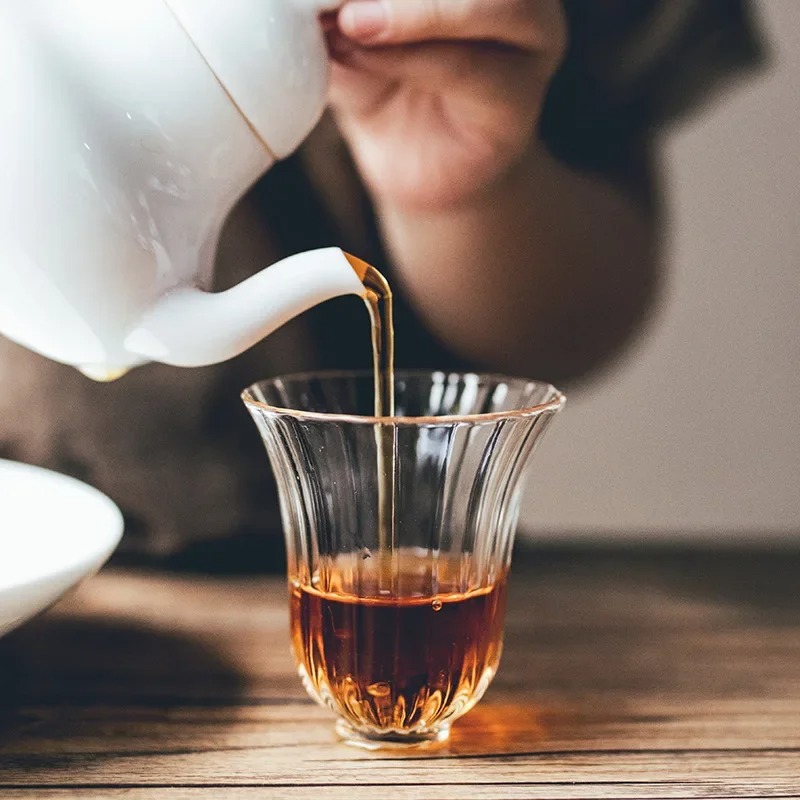 Gambar produk Rouge Gelas Teh Heat Resistant Tea Cup Vertical Texture 50ml - INU145