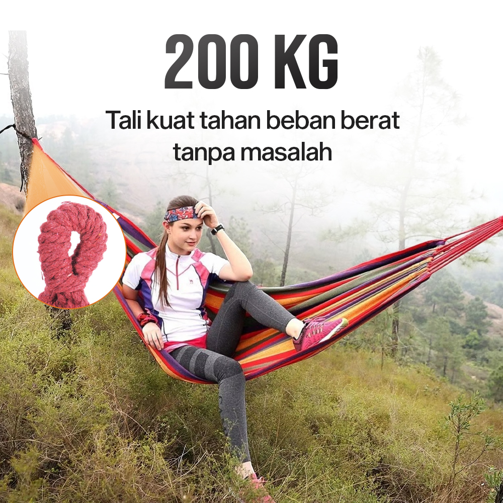 Gambar produk Hammock Tempat Tidur Gantung Double Thick Canvas - JS426