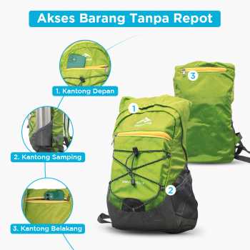 Gambar produk XINGUANHUA Tas Gunung Ransel Lipat Travel Backpack Waterproof 17L - XA94WD