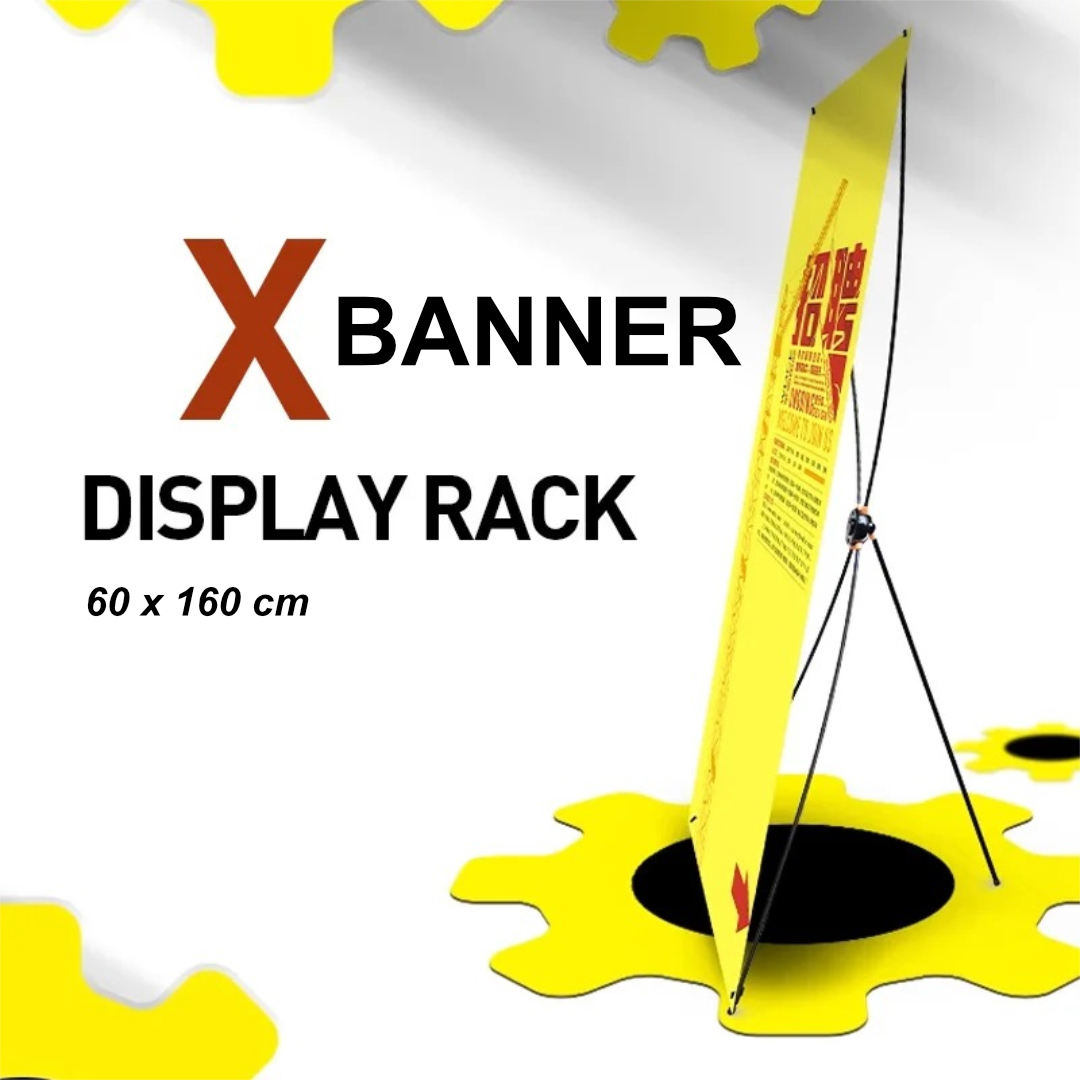 Gambar produk BCALLK Rangka X Banner Frame Standing Display Bow Stand Ad Poster 60x160cm - B692