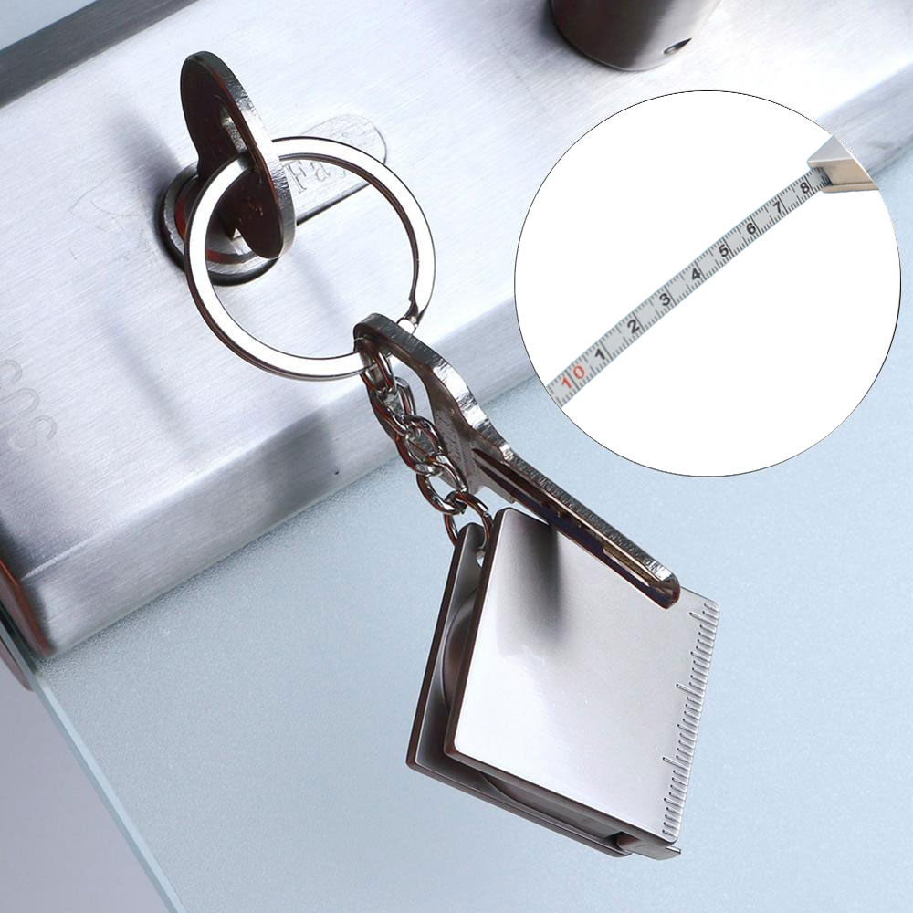 Gambar produk RLR Gantungan Kunci Meteran Retractable Stainless Steel 1M - R033