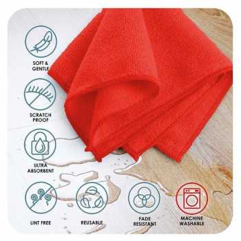 EACHGO Handuk Microfiber Lap Pengering Mobil 24x24cm - WJ201