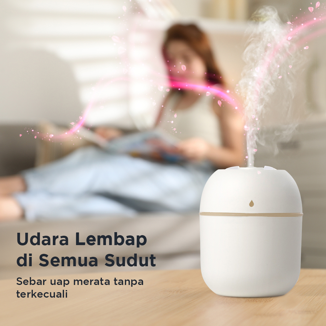 Gambar produk Vinkkatory Air Humidifier Mini Car Home Ultrasonic Diffuser LED 220ml - GB476
