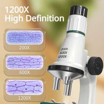 Gambar produk MICROKID Mikroskop Monokuler Edukasi Anak Pengamatan Science 1200x - SD661