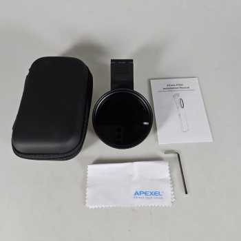 Gambar produk APEXEL Lensa Filter Kamera Smartphone HD Glass ND2-400 67mm with Clip - APL-67VND400