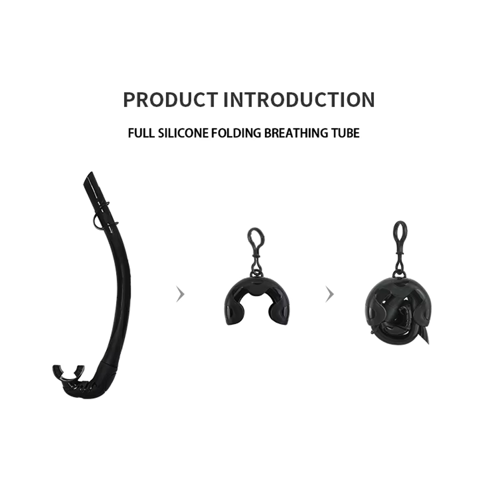 Gambar produk AQUADIVE Selang Snorkel Scuba Diving Foldable Flexible Silicone - SN52